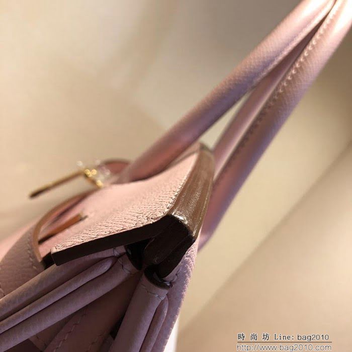 HERMES愛馬仕 鉑金包 Birkin 30cm Epsom 3Q Rose Sakura 芭比粉 金扣 頂級工藝 全手工 蠟線縫製 時尚手提包  Ama1220